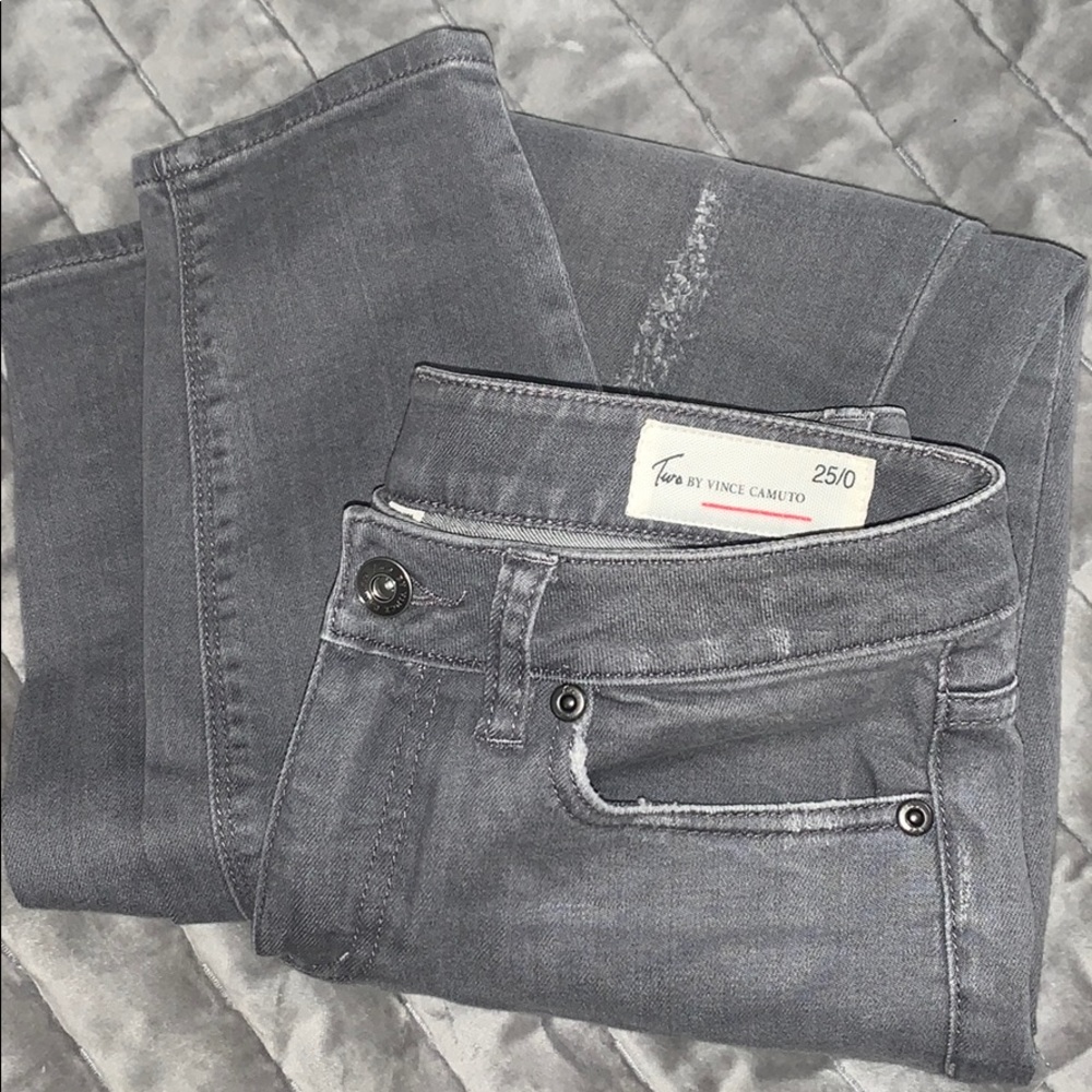 ▪️Vince Camuto Gray skinny jeans distressed 0 25